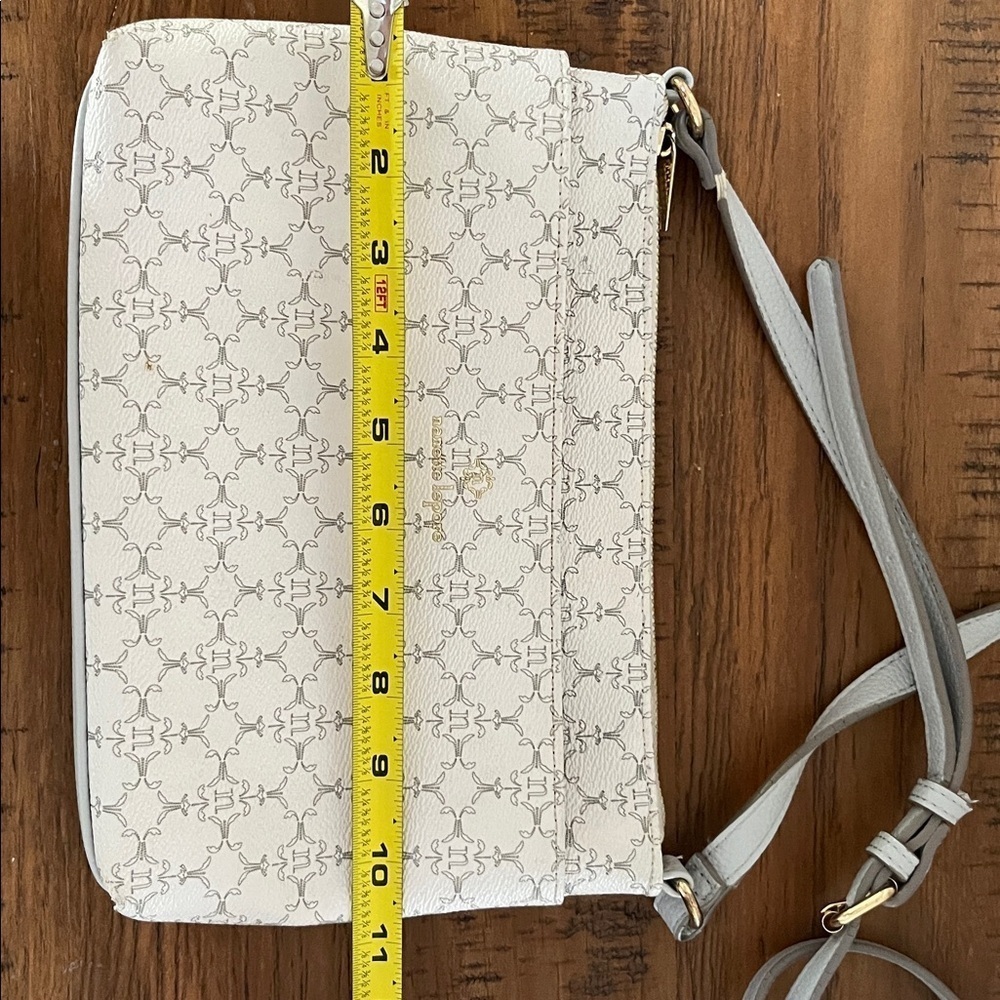 Nanette Lepore Cream and Gray Patterned Crossbody Purse NWOT - Picture 13 of 14